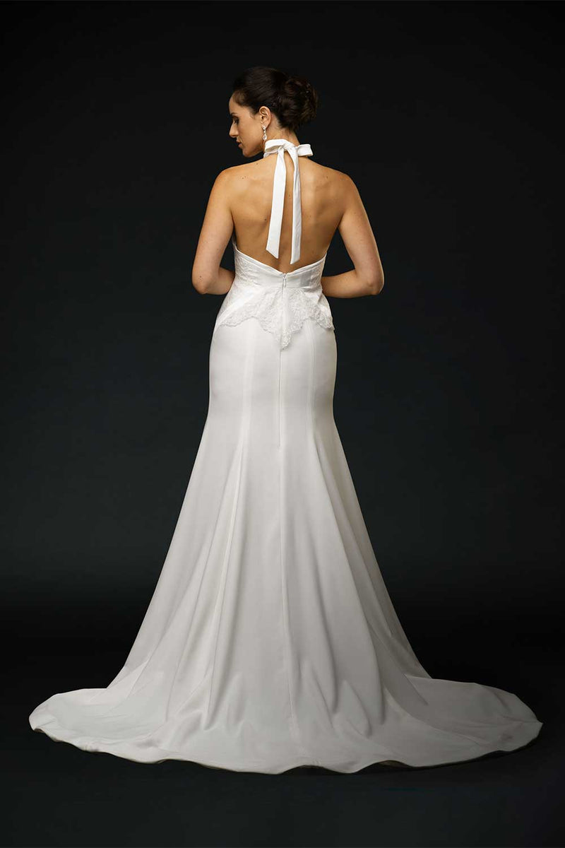 chinese dress ladies Halter Trumpet Wedding Gown