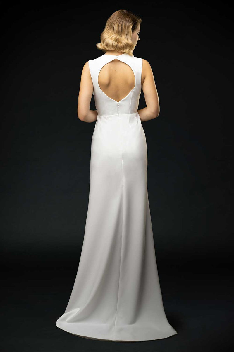 simple silk sheath wedding dress Sheath Wedding Dresses