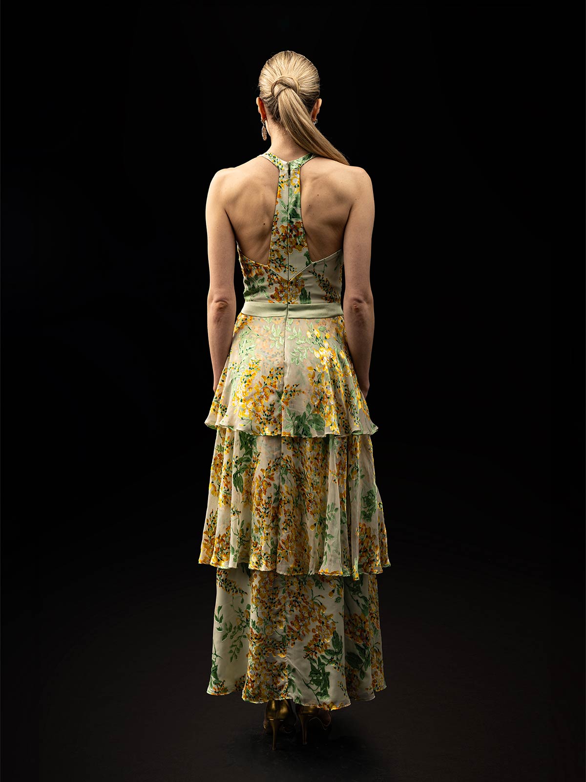 Long Floral Chiffon dress