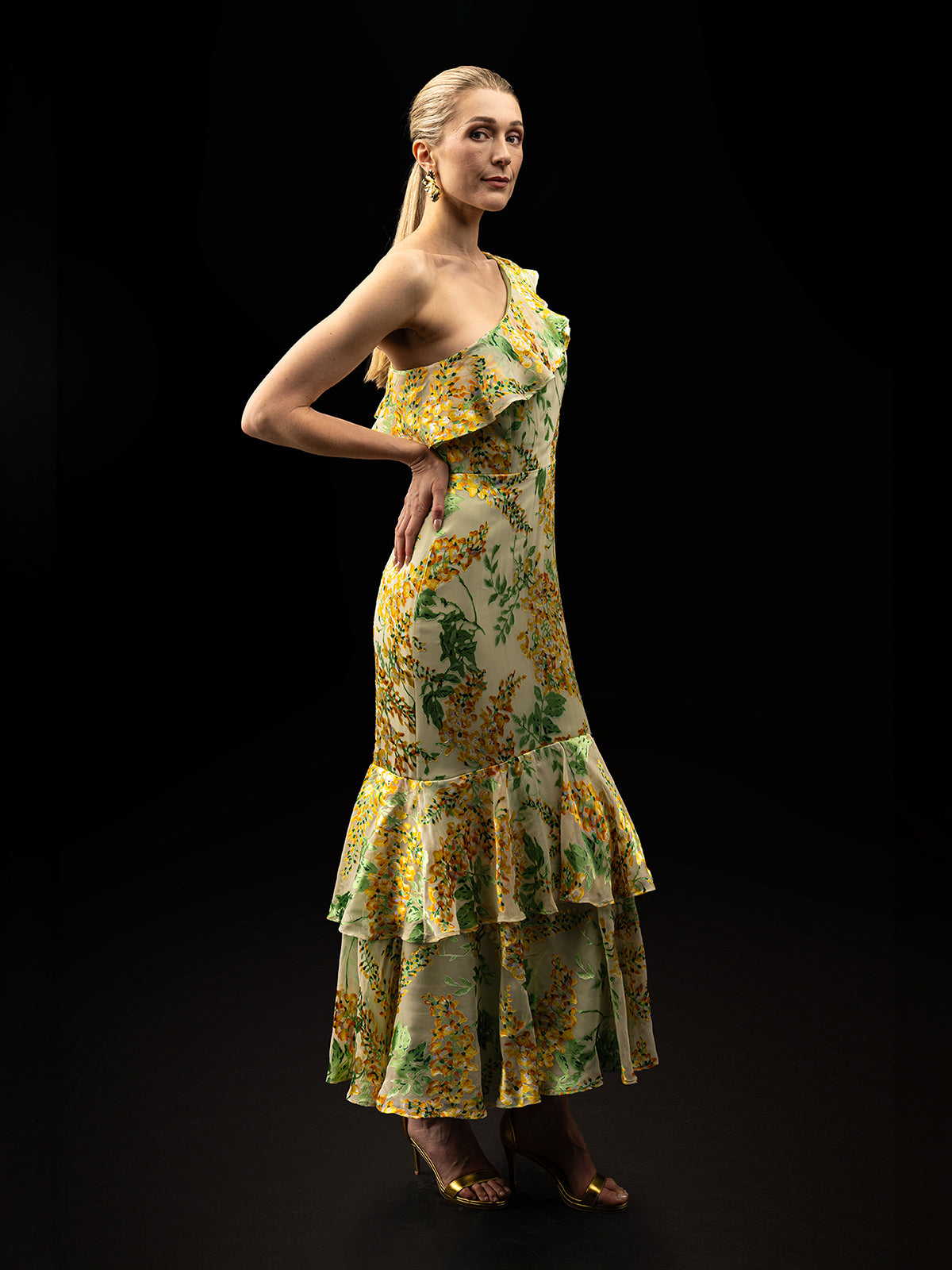 one shoulder wedding guest dress One-Shoulder Long Wedding Guest Dress
